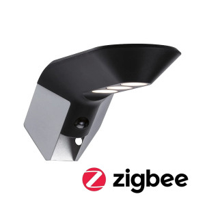 Soley solar antracyt Smart Home Zigbee PIR LED 1W 3000K IP44 Solarny kinkiet zewnętrzny sterowany aplikacją z czujnikiem ruchu i zmierzchu