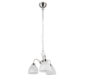 DOBBY nikiel mat | biały Ø 43cm. 3xE27 Lampa wisząca