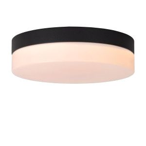 BISKIT - Plafoniera łazienkowa - fi 23 cm - LED - 1x12W 2700 K - IP44. Kolor czarny.