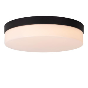 BISKIT - Plafoniera łazienkowa - fi 28 cm - LED - 1x18W 2700 K - IP44. Kolor czarny.