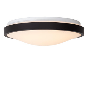 DASHER - Plafoniera łazienkowa - fi 34,8 cm - LED - 1x18W 2700 K - IP44. Kolor czarny