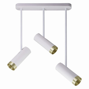 PORTO biało-złota ruchoma 3xGU10 Lampa sufitowa
