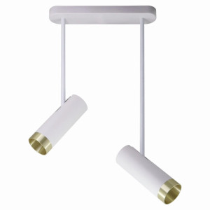 PORTO biało-złota ruchoma 2xGU10 Lampa sufitowa