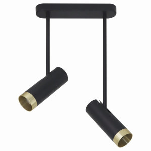 PORTO czarno-złota ruchoma 2xGU10 Lampa sufitowa