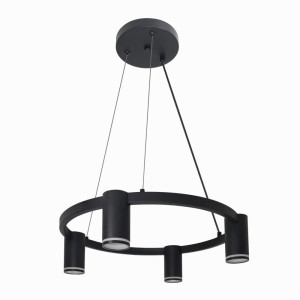 PARIS ROUND czarna Ø 47cm. 4xGU10 Lampa wisząca