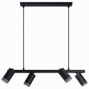 PARIS 4 czarna 4xGU10 Lampa wisząca z regulacją kierunku