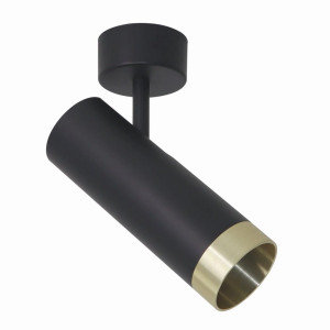 FADO 1 czarno-złota 1xGU10 Lampa ścienno-sufitowa ruchoma