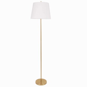 ELENA biało-złota Ø 40cm. 1xE27 Lampa podłogowa