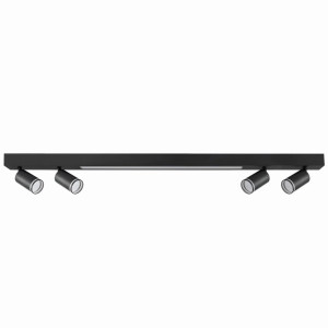 PARIS czarna LED 4000K z reflektorem 4xGU10 Lampa ścienno-sufitowa