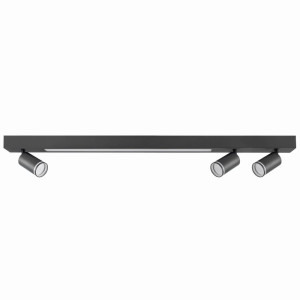 PARIS czarna LED 4000K z reflektorem 3xGU10 Lampa ścienno-sufitowa