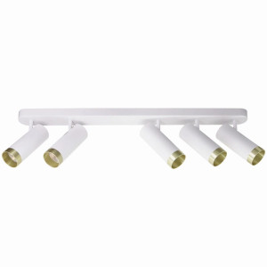 FADO 5 biało-złota 5xGU10 ruchoma Lampa ścienno-sufitowa