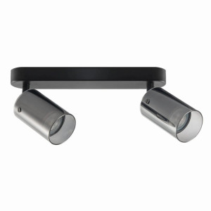 SMOKY czarny 2xGU10 Lampa ścienno-sufitowa