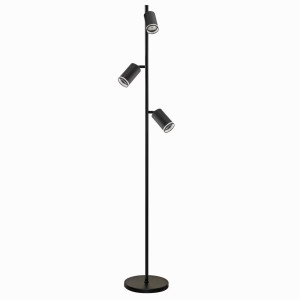 PARIS 3xGU10 czarna Lampa podłogowa