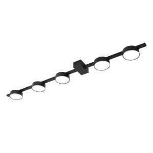 JOY czarna 5xGX53 żarówki w zestawie Lampa ścienno-sufitowa