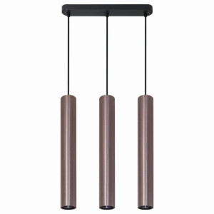 LUNGOMARE szaro-czarna 3xGU10 Lampa wisząca tuba