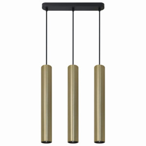 LUNGOMARE złoto-czarna 3xGU10 Lampa wisząca tuba
