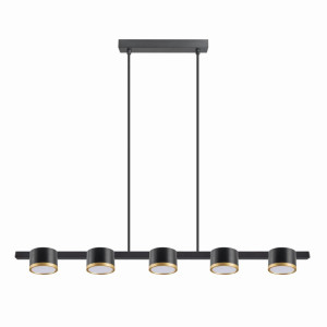 MIRELLA czarny-złoty 5xGX53 Lampa wisząca - żarówki LED w komplecie