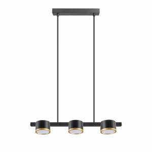 MIRELLA czarny-złoty 3xGX53 Lampa wisząca - żarówki LED w komplecie
