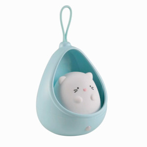 KITTY LED czujnik PIR niebieska akumulator+przewód USB Lampka dekoracyjna
