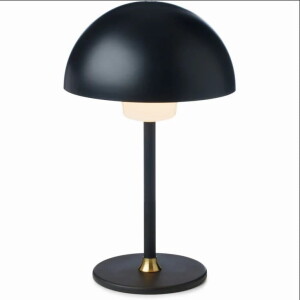 Moon Light czarna Ø16cm. 3-step dim 2,7W 3000K Lampka stołowa z akumulatorem
