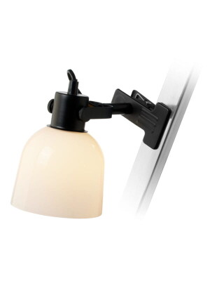 Glow czarny | opal Ø12cm. E14 Lampka z klipsem