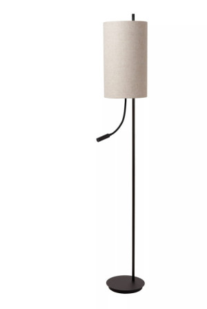 MAGIC czarny | beżowy E27 + LED 3W 2700K Lampa podłogowa z wysięgnikiem typu snake