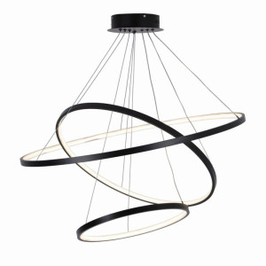 LEA 3 czarna Ø 80cm. LED 60W 4000K Lampa wisząca