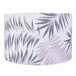 Abażur do lampy podłogowej SCARLET walec 40cm grey leaves