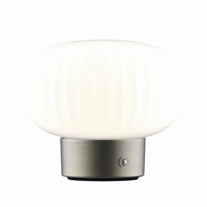LATTE LED DIM Silver z akumulatorem, 2700K USB-C Lampa dekoracyjna stołowa