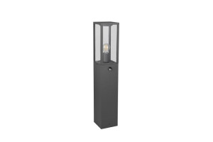 GARONNE antracyt wys.80cm. PIR E27 IP44 Lampa ogrodowa stojąca z czujnikiem ruchu i zmierzchu