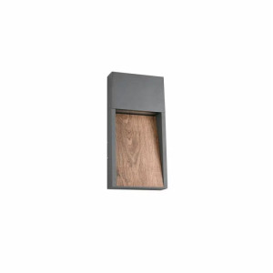 SALMON imitacja drewna | antracyt LED 11W 3000K Kinkiet zewnętrzny