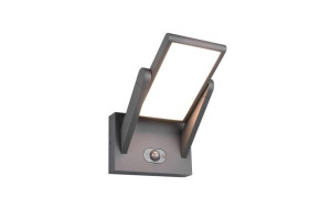 MALAWI Solar akumulator antracyt PIR 5W 2300-4000K IP65 Kinkiet solarny zewnętrzny uchylny z czujnikiem ruchu i zmierzchu