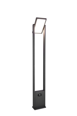 MALAWI Solar akumulator antracyt wys.100cm. PIR 5W 2300-4000K IP65 Lampa ogrodowa stojąca uchylna z czujnikiem ruchu i zmierzchu