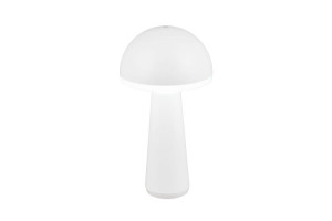 FUNGO biały mat LED dim. 2W 3000+4000+6500K IP54 akumulator+stacja ładująca Zewnętrzna lampka stołowa