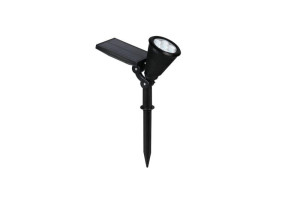 FESTIVAL Solar czarny mat LED RGB 1W IP44 czujnik zmierzchu Reflektor ogrodowy