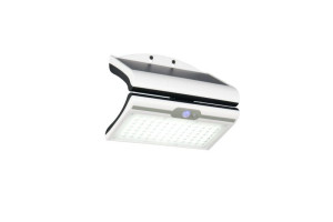 MACAPA Solar akumulator biały PIR 5W 4000K IP44 Kinkiet solarny zewnętrzny uchylny z czujnikiem ruchu i zmierzchu