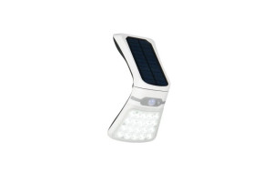 DIADEMA biały Solar akumulator PIR 3,5W 4000K IP44 Kinkiet solarny zewnętrzny uchylny z czujnikiem ruchu i zmierzchu