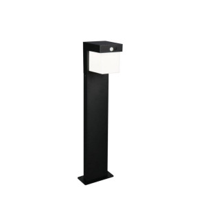 COLOMBO czarny mat Solar akumulator wys.50cm. PIR Dim. 5,5W 4000K IP44 Lampa ogrodowa stojąca z czujnikiem ruchu i zmierzchu