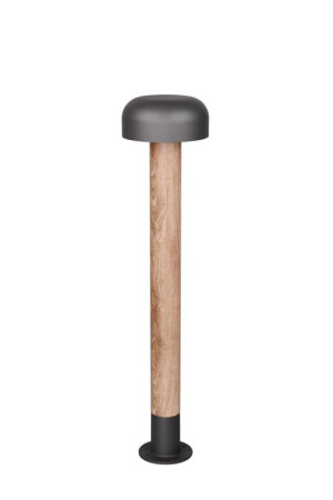 FRASER imitacja drewna | antracyt wys.84cm. E27 IP54 Lampa ogrodowa stojąca