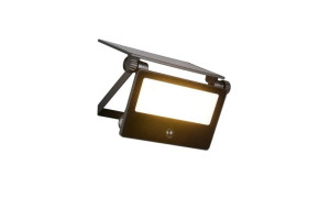 MOURA Solar czarny mat PIR LED 18W 3000+4000+6000K IP54 Naświetlacz solarny z czujnikiem ruchu i zmierzchu