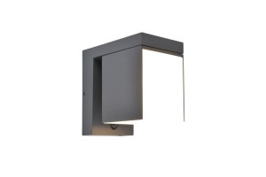 PRIMA HYBRID PIR LED 9,5W 3000K IP54 Kinkiet zewnętrzny z czujnikiem ruchu i zmierzchu szary