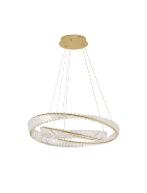 BAUTA złoty | kryształ sr.80cm. LED dim. 70W 3500K Lampa wisząca