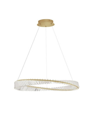 BAUTA złoty | kryształ sr.80cm. LED dim. 45W 3500K Lampa wisząca