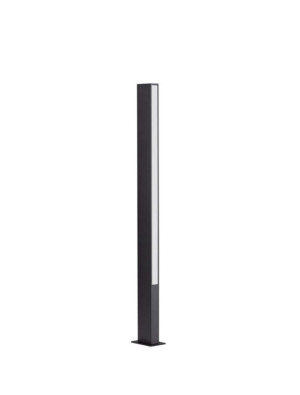 CARMIZO czarny piaskowy wys. 1m. LED przód-tył 17W 3000K IP65 Lampa ogrodowa stojąca