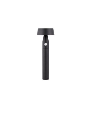 FRAVELA solar czarny piaskowy wys. 50cm. PIR LED 1W 3000K IP54 Solarna lampa ogrodowa stojąca