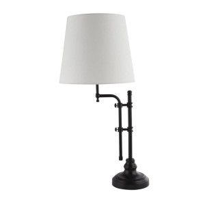 Munich czarny mat - beżowy E27 Lampa stołowa