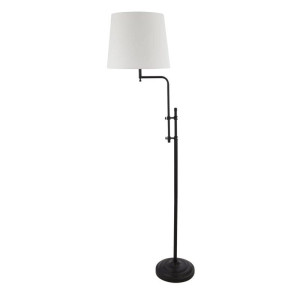 Munich czarny mat - beżowy E27 Lampa podłogowa stojąca