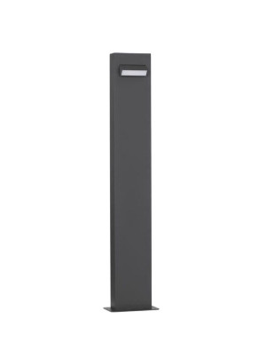 MONCLOVA czarny piaskowy wys. 80cm. LED 6W 3000K Lampa ogrodowa stojąca dół z dyfuzorem antyodblaskowym