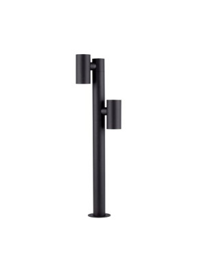 MALONZO czarny piaskowy wys. 90cm. LED 13W 3000K IP65 Lampa ogrodowa stojąca obrotowy korpus i regulowany kierunek głowic