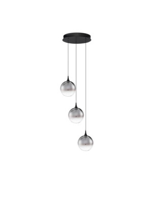 LURVELA czarny mat | gradientowy dymny LED Dim. 15W 3000K Lampa wisząca ściemnialna